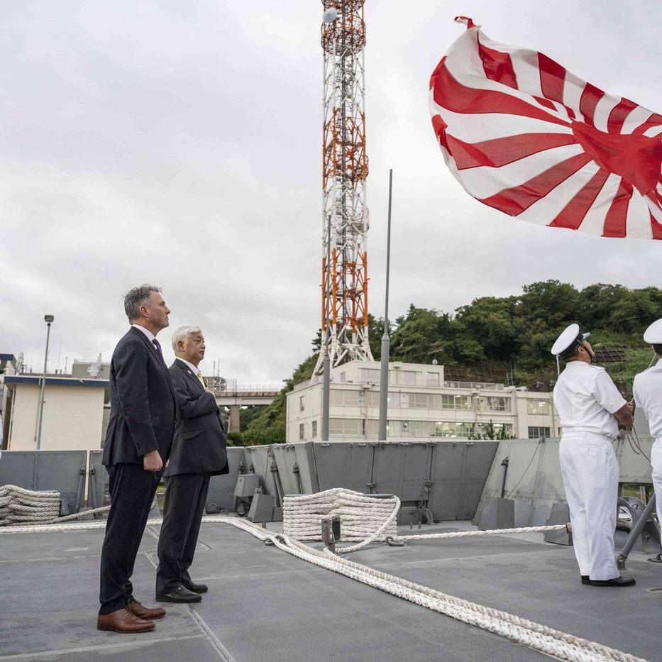 Australia's defense minister visits a frigate in Japan as the countries boost defense ties